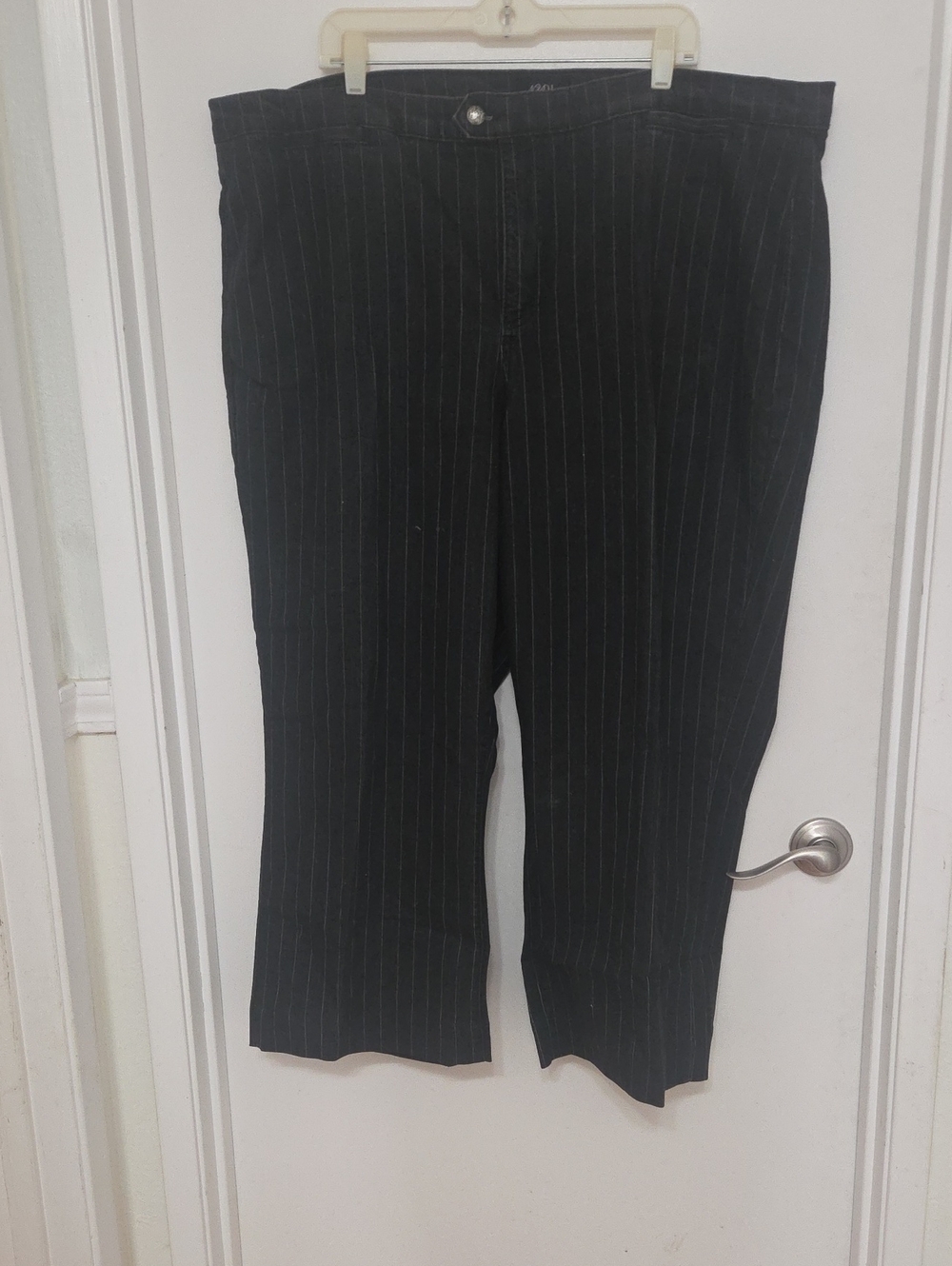 Women's Black Pinstripe Jeans